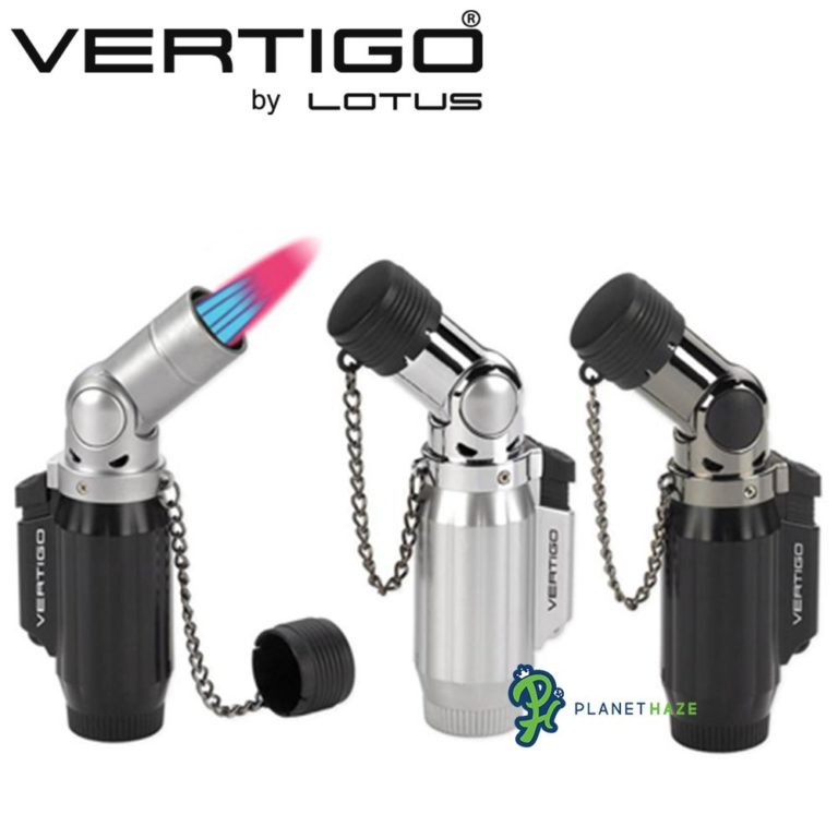 Lotus Vertigo Intimidator Adjustable Angle Quad Flame Butane Torch Lighter